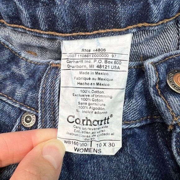 Carhartt Jeans Womens Size 10x30 Straight Leg Cotton Measures 30x30 - Picture 4 of 9